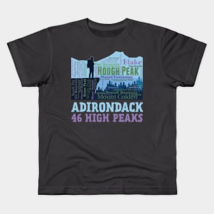 Adirondack Mountains New York High Peaks 46er Hikers Kids T-Shirt